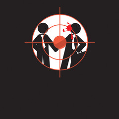 Assassination Looking Through A Sniper View Vector Illustration