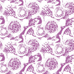 Abstract seamless acrylic ornamental pattern. Seamless texture in impressionism style.