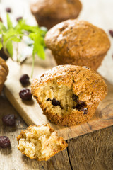Muffins with dried fruits