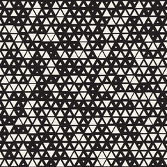 Vector Seamless Black and White Random Size Triangles Grid Pattern