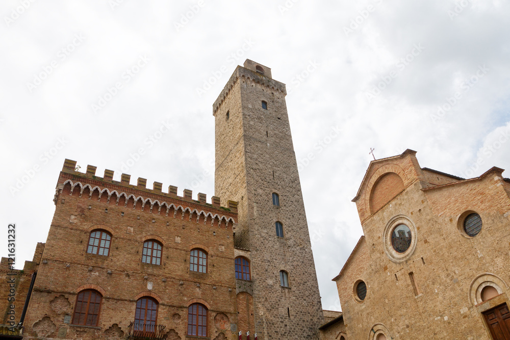 Wall mural san gimignano medieval town