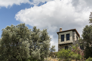 Old stone aegean villa at Doganbey, Karina, Turkey