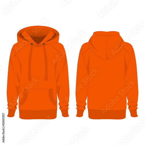 "orange color hoodie isolated vector" Stock image and royaltyfree
