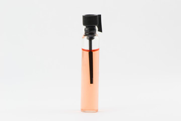 Laboratory test tube with pink liquid