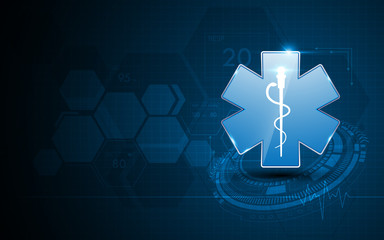 abstract emergency medical services hospital health care design concept background