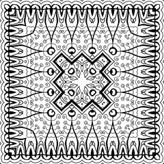 Abstract zentangle patterns. Coloring book page for adults