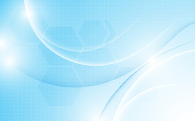 abstract smooth line wave pattern with hexagon texture technology innovation concept design background