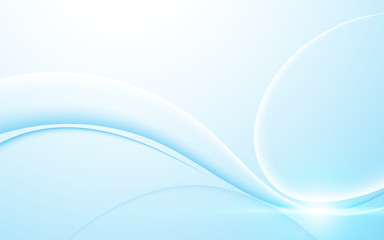 abstract smooth wave line blue gradient business tech concept clean design background