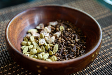 Cardamon, cloves and areca nuts
