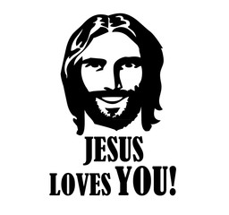 Jesus loves you - obrazy, fototapety, plakaty