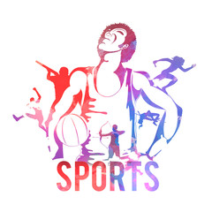 Obraz na płótnie Canvas Poster, Banner or Flyer for Sports concept.