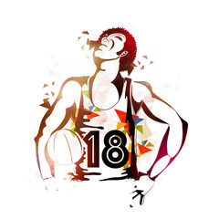 Basketball Player for Sports concept.