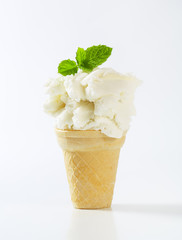 White ice cream cone