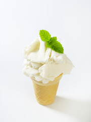 White ice cream cone