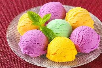 Assorted ice cream