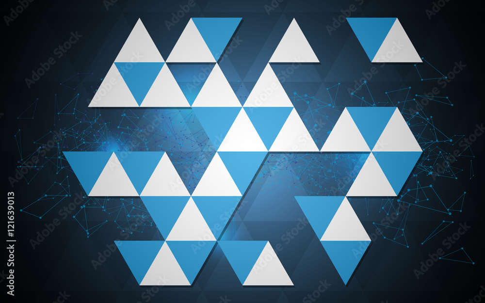 Poster vector design background triangle pattern tech business concept