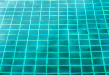 Surface swimming pool emerald clear reflection