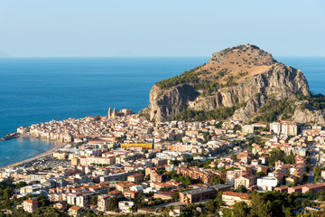 The village of Cefalu in Sicily, Italy