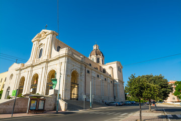 Fototapeta na wymiar Bonaria cathedral in Cagliari