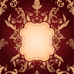 Vintage background ornate baroque pattern