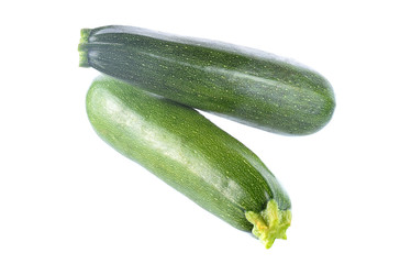 Fresh zucchini isolated on white