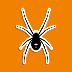 Spider Sticker Happy Halloween for the holiday