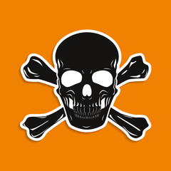 skull sticker to the holiday Happy Halloween