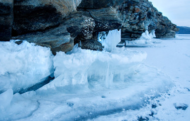 Melting glaciers. global warming. Used toning of the photo. 