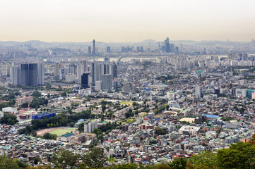 Seoul City Skyline ,view of South Korea.