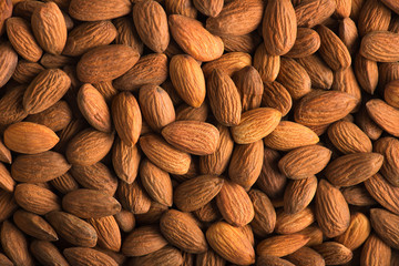 Almonds background.