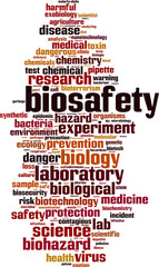 Obraz premium Biosafety word cloud concept. Vector illustration