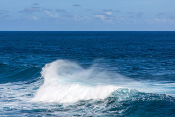 La mer au sud de l'île de la Réunion