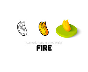 Fire icon in different style