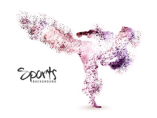 Sports Background with Judo Fighter. © Abdul Qaiyoom