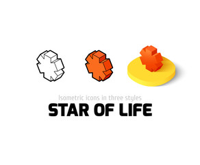 Star of life icon in different style