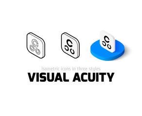 Visual acuity icon in different style