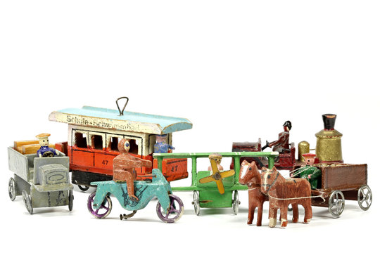 wooden toys, pre-war made in the famous village of Seiffen (Ore Mountains/ Germany)
