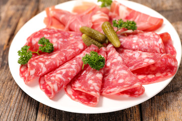 salami and cured ham