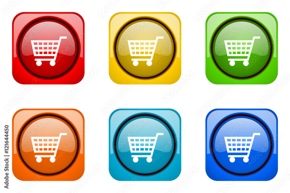 Leinwandbilder modern design colorful web icon set.. mobile app buttons.