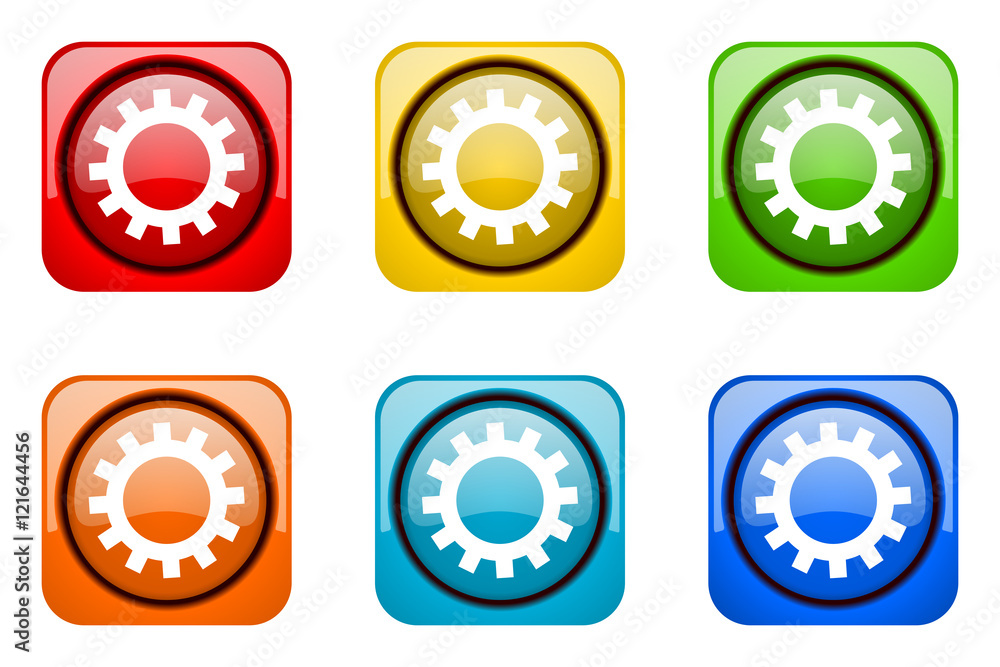 Aufkleber Modern design colorful web icon set.. Mobile app buttons.