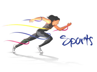 Fototapeta na wymiar Female Runner for Sports Concept.