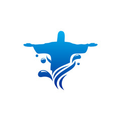 Jesus Christ Water Logo