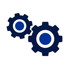 Settings symbol icon on white.