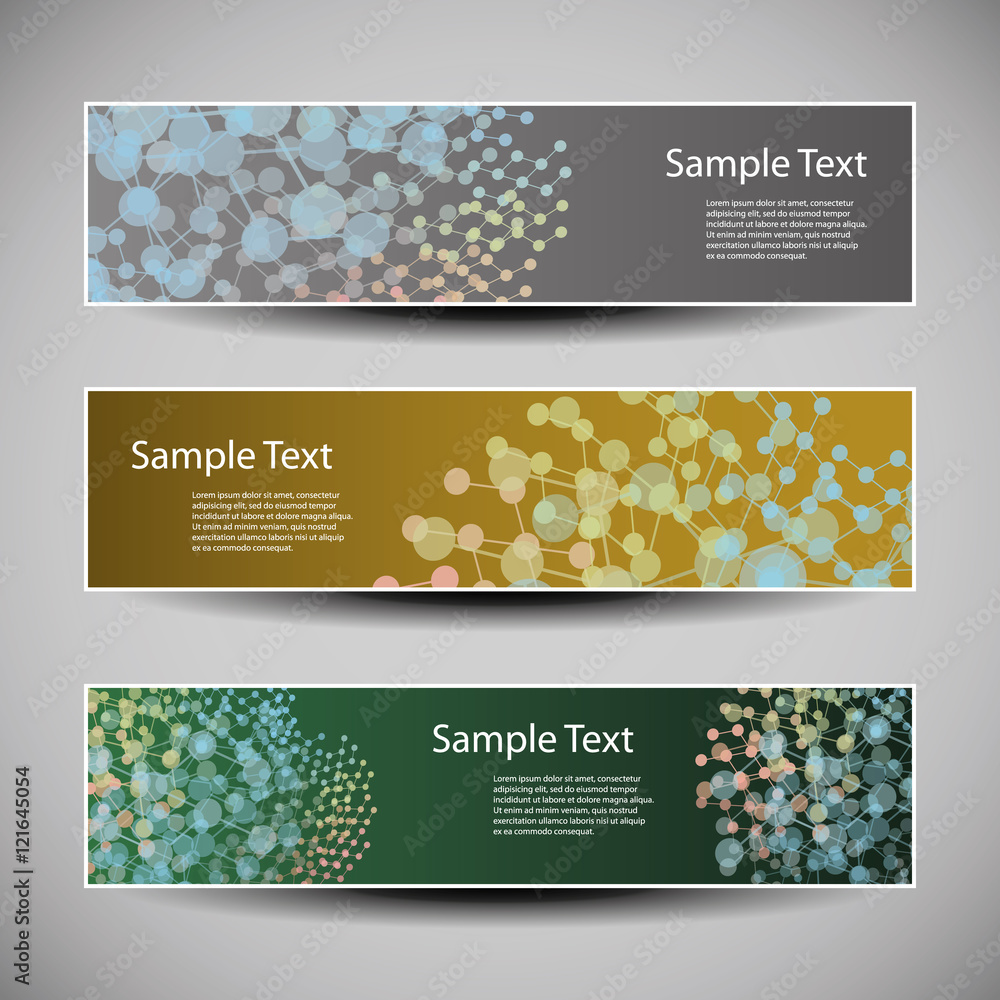 Poster banner or header design with colorful network concept