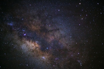 Fototapeta na wymiar Milky Way galaxy, Long exposure photograph, with grain.