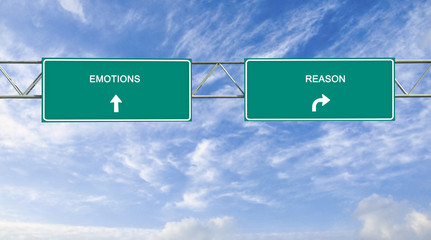 Road sign to emotions and reason