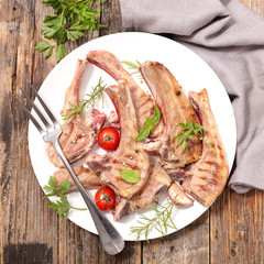 grilled lamb chop