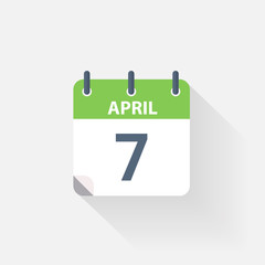 7 april calendar icon