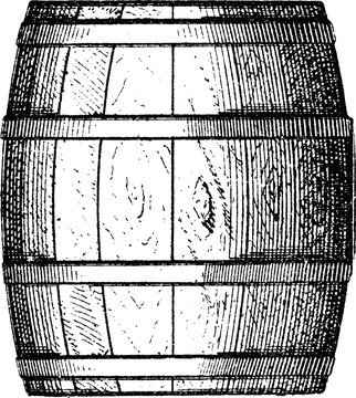 recommend clip art: Vintage illustration wooden barrel