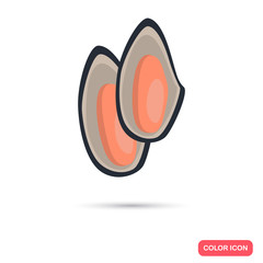 Mussel color flat icon